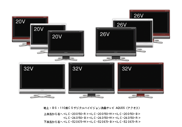32V・26V・20V型 液晶テレビＡＱＵＯＳ Ｄシリーズ 9機種を発売 ニュースリリース：シャープ