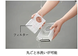 丸ごと水洗いが可能