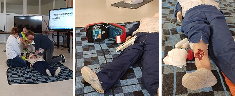 応急処置対応の様子の画像