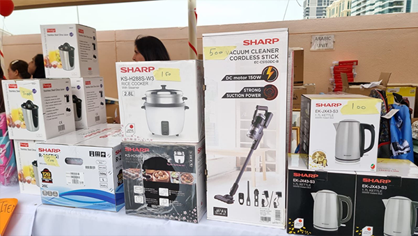 フェアに寄付した家電製品の画像