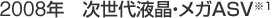 2008年　次世代液晶・メガＡＳＶ(※1)