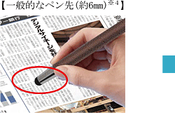 一般的なペン先(約6mm)※4