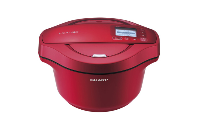 日本代理店正規品 SHARP KN-HW24C-R ヘルシオ ホットクック 水なし自動