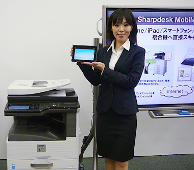 ＜スキャン・プリントツール　Sharpdesk Mobile＞複合機とタブレット端末との連携
